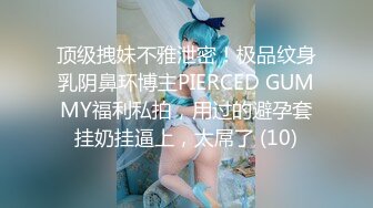 顶级拽妹不雅泄密！极品纹身乳阴鼻环博主PIERCED GUMMY福利私拍，用过的避孕套挂奶挂逼上，太屌了 (10)